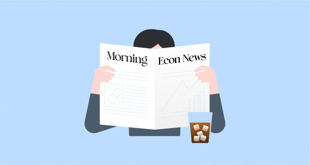 신문보는 사람 일러스트