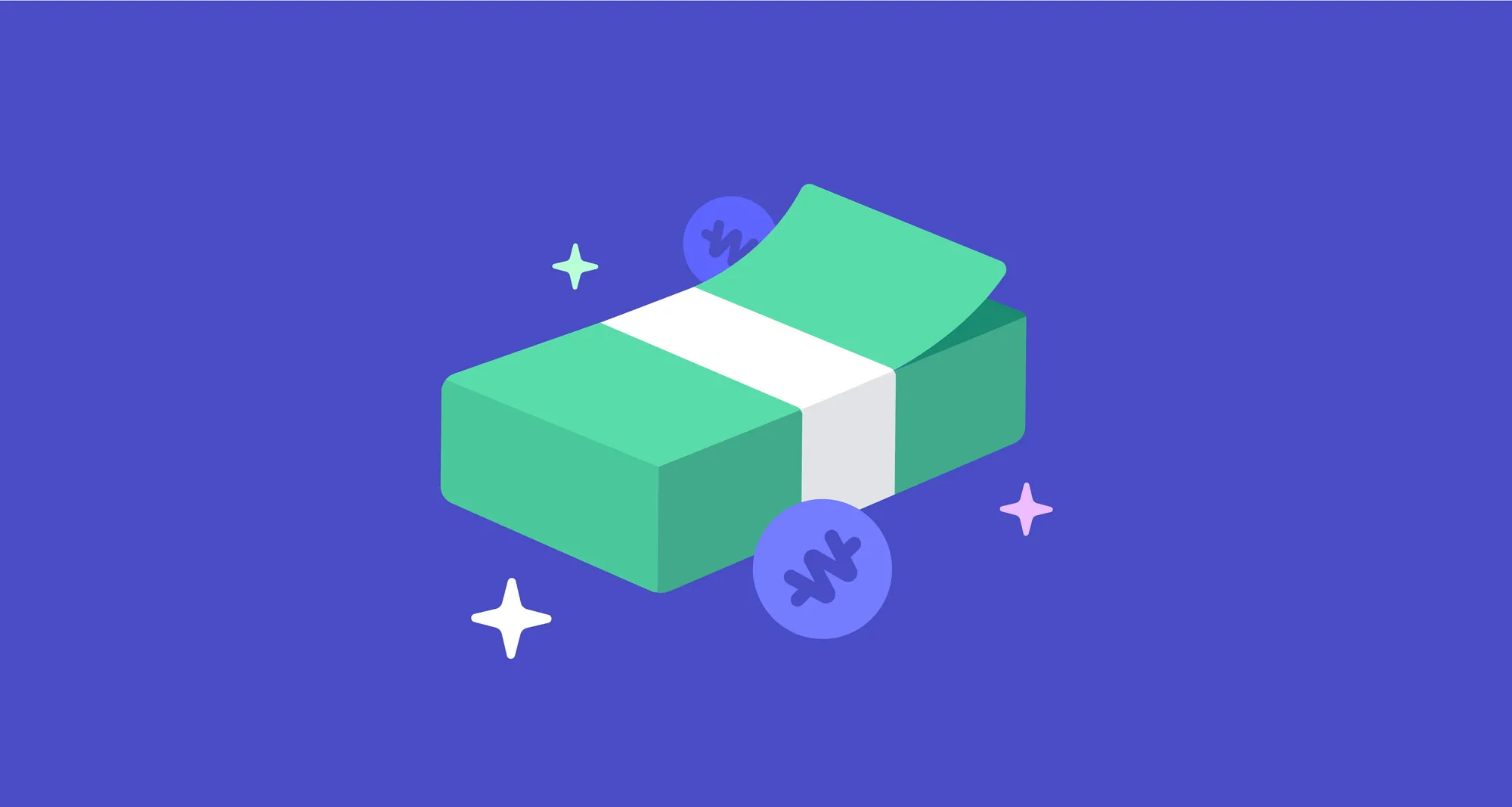 돈다발 일러스트