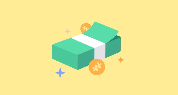 지폐 돈뭉치 일러스트