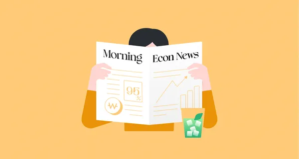 신문보는 사람 일러스트