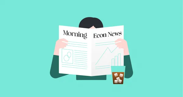 신문보는 사람 일러스트