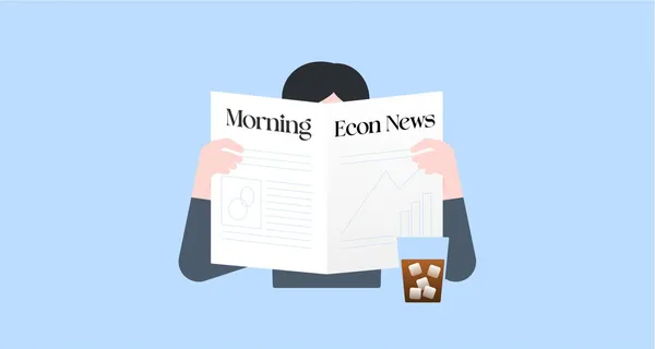 신문보는 사람 일러스트